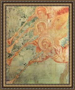 Giovanni Cimabue Framed Paintings - Apocalyptical Christ [detail #2] by Giovanni Cimabue